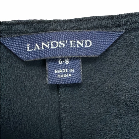 Lands' End Long Sleeve Wrap Dress - Black - Picture 3 of 5